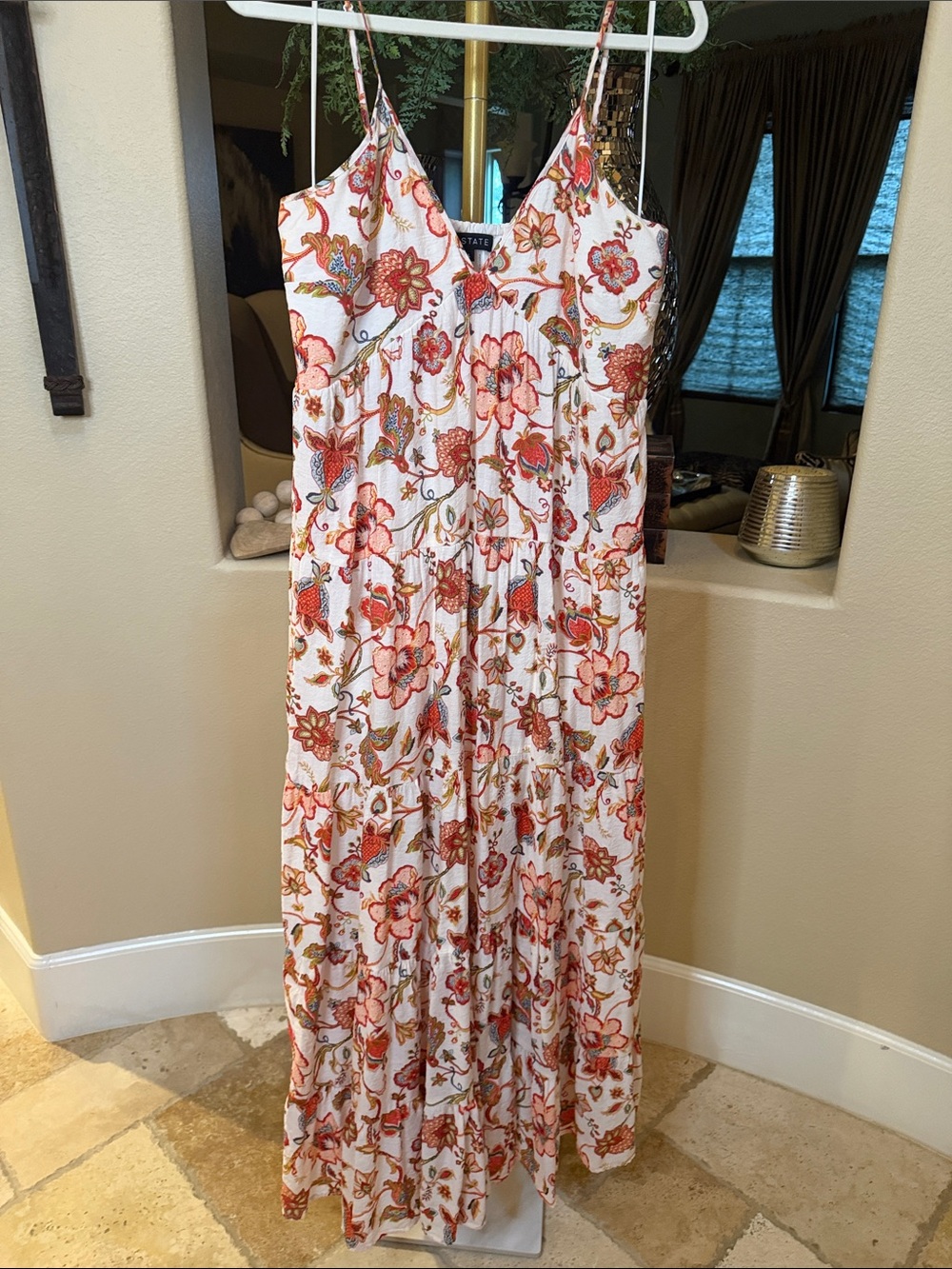 1. State White Maxi Dress Floral Print